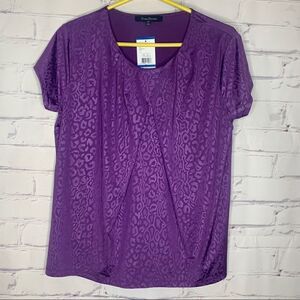 ‎Evan Picone purple XL top - BNWT!